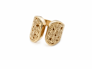 Zlatý prsten, Au 14K 585/1000, váha 6,93 g, použité zlato