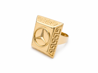 Zlatý prsten, Au 14K 585/1000, váha 7,86 g, použité zlato