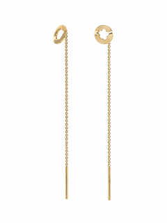 Zlaté náušnice, Au 14K 585/1000, váha 1,15 g, použité zlato