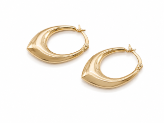 Zlaté náušnice, Au 14K 585/1000, váha 2,55 g, použité zlato