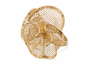 Zlatý prsten, Au 14K 585/1000, váha 3,75 g, použité zlato