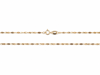 Zlatý řetízek 42 cm, Au 14K 585/1000, váha 1,25 g, použité zlato