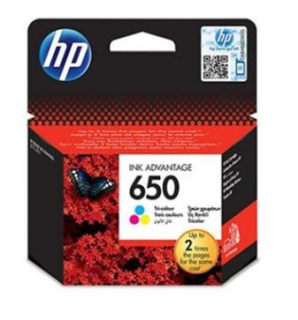 HP 650 tříbarevná inkoustová kazeta, CZ102AE
