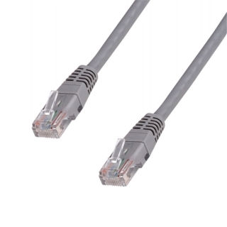 Kabel DATCOM patchcord Cat5e, UTP, šedý, 5m